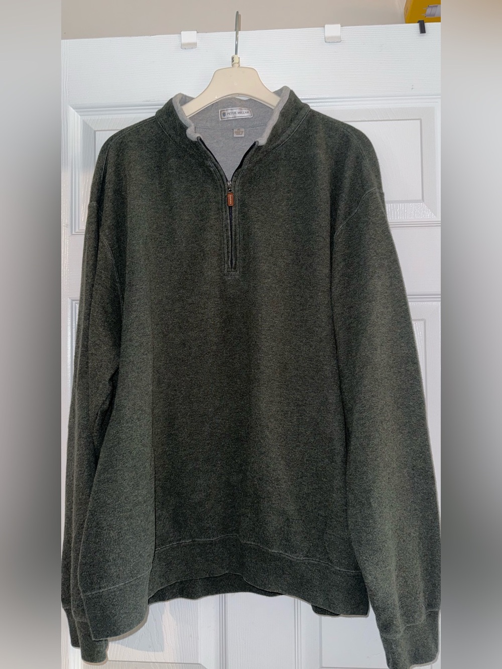 Peter Millar Men's grey Quarter-Zip Pullover sweatshirt XL